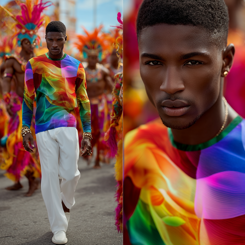Colorstream – Rainbow Abstract Long Sleeve Shirt