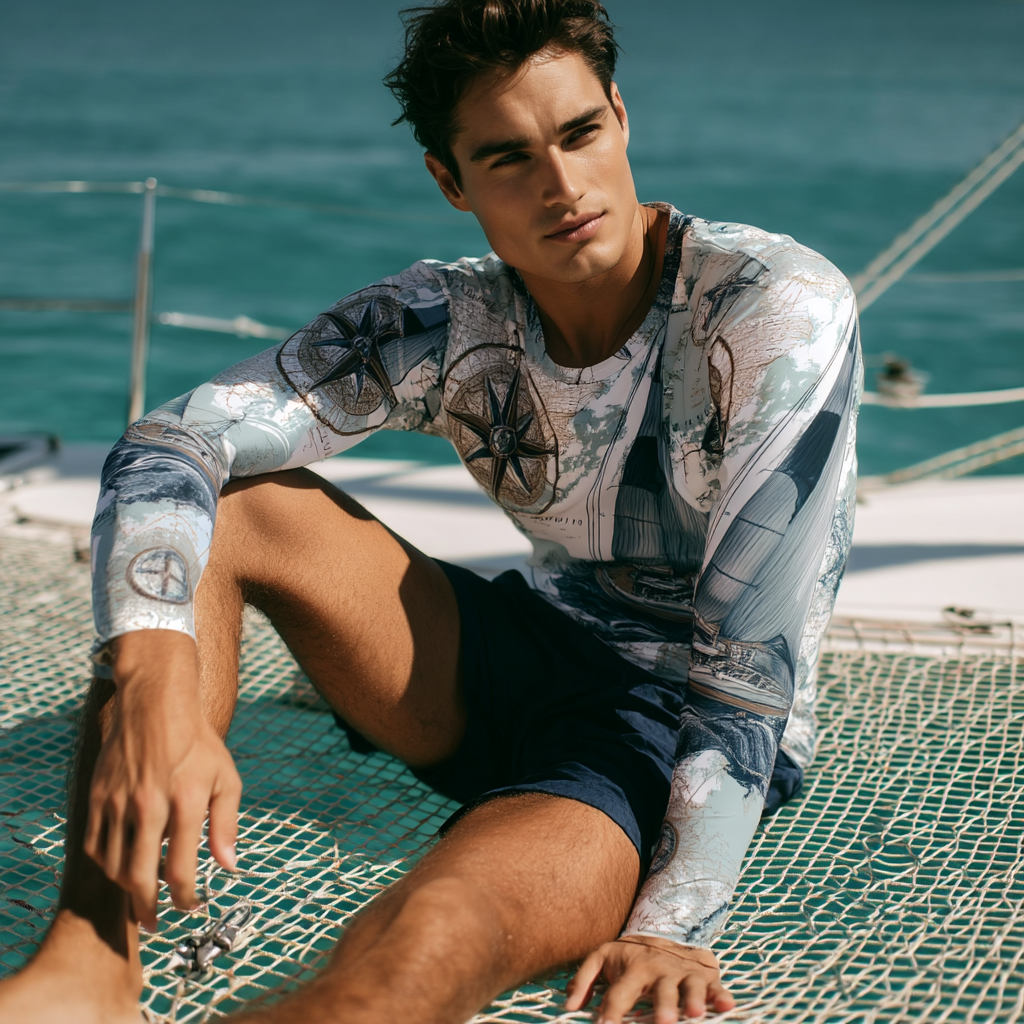 High Seas Drift – Nautical Sailing Long Sleeve UV Shirt