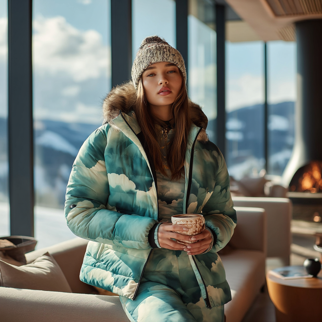 Dreamscape Cloud Women’s AOP Puffer Jacket