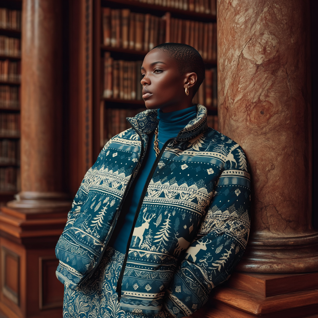 Nordic Lodge Women’s AOP Puffer Jacket