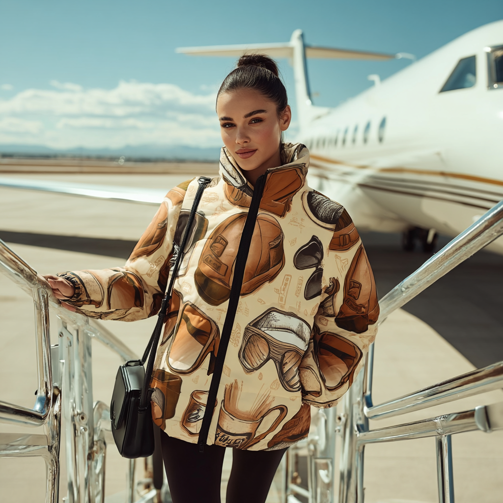 Retro Roadtrip Women’s AOP Puffer Jacket