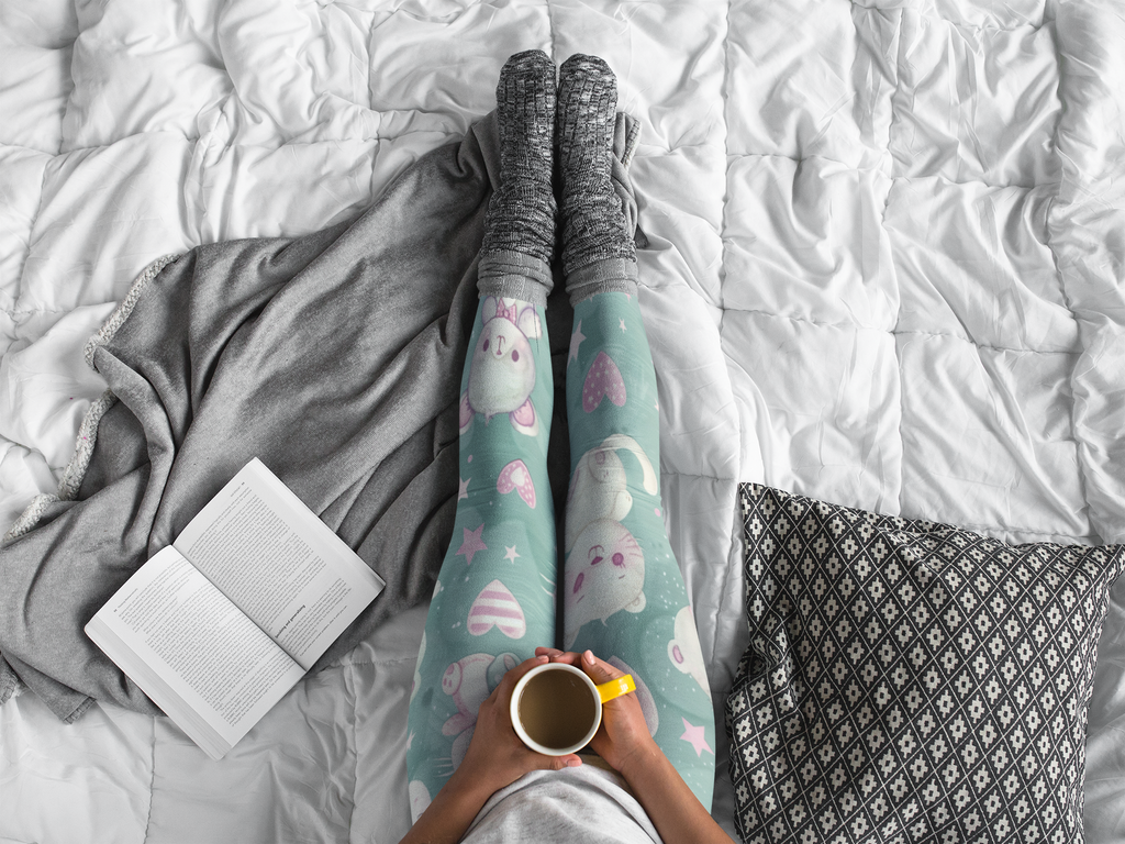 Minty Bears & Starry Dreams Stretch Leggings
