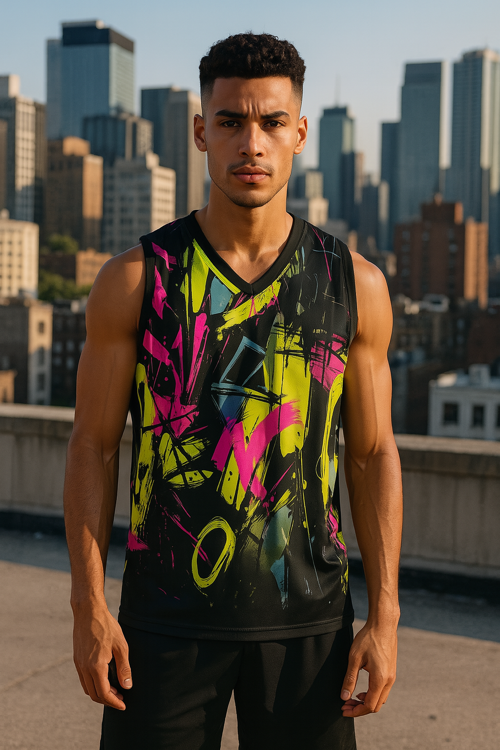 Neon Fury AOP Basketball Jersey