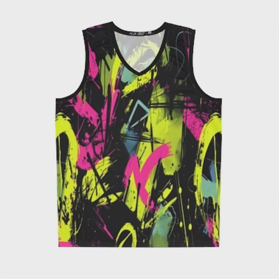 Neon Fury AOP Basketball Jersey