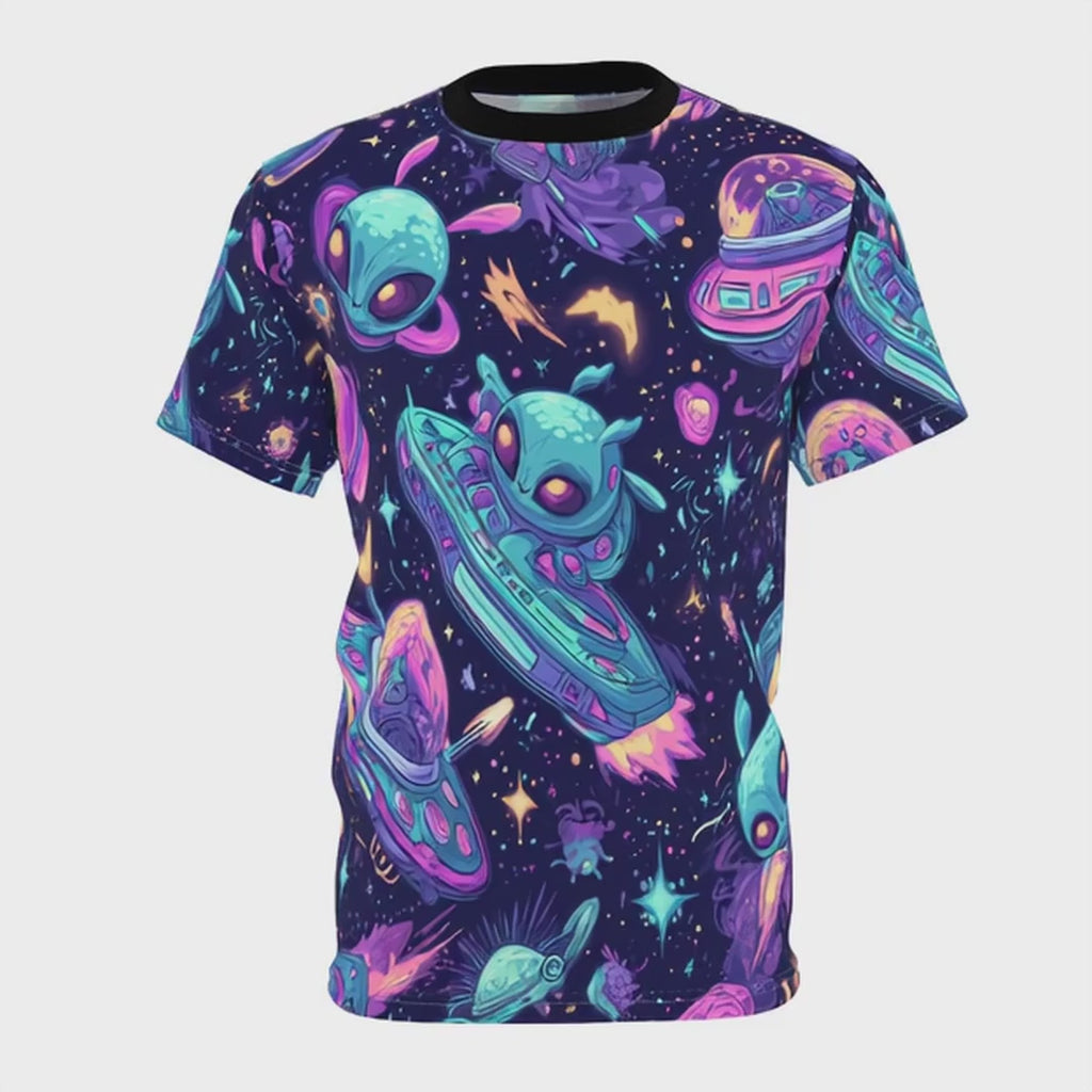 Galactic Drift: Alien Anime Adventure Unisex Tee