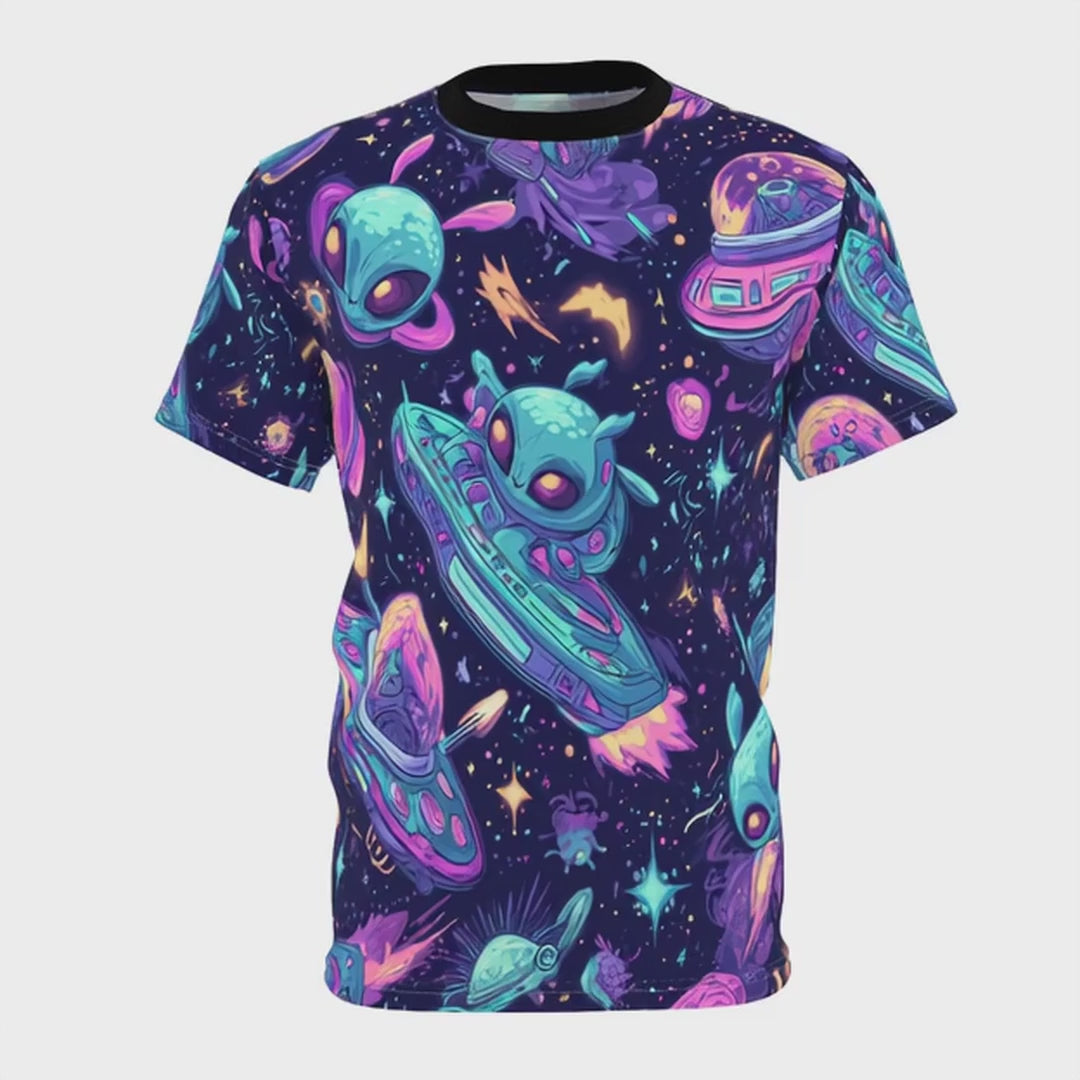 Galactic Drift: Alien Anime Adventure Unisex Tee