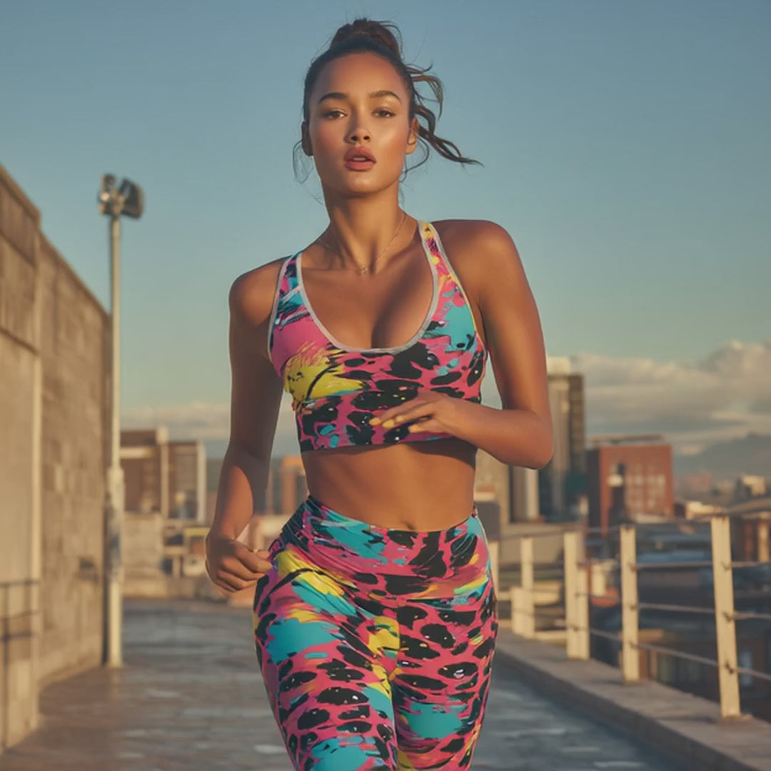 Neon Pop Wild Sports Bra